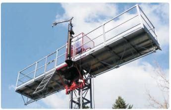 Plateforme élévatrice sur mât - Charge utile max. 1000 kg - Longueur plateforme jusqu'à 14 m_0