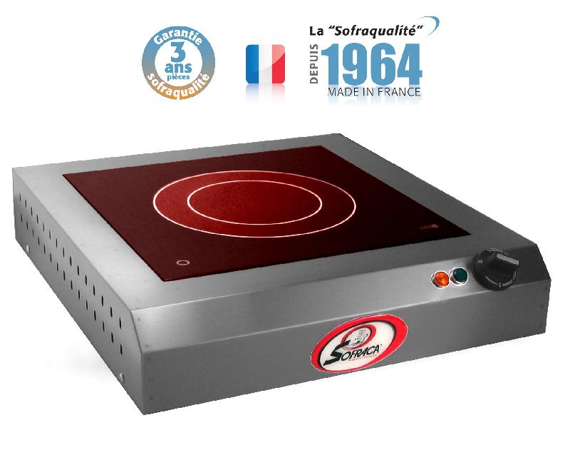 Réchaud vitrocéramique professionnel - 1 feu - diamètre 250 mm - 2500 W - modèle 27102S_0
