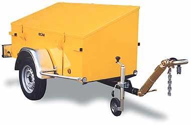 Remorque coffre à outils - Tôle épaisseur 15/10ème - Roues indépendantes - Peinture RAL 1003_0