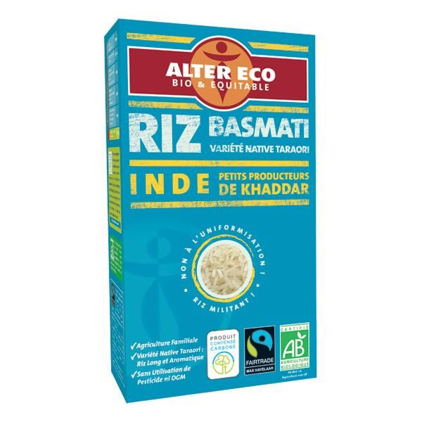 ALTER ÉCO RIZ BASMATI BIO 500G RIZ BIO ET ÉQUITABLE