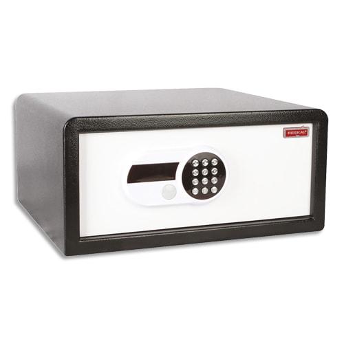Reskal coffre de sécurité 26 litres blanc, serrure électronique, pour hôtels - dim : l47 x h24 x p42,5 cm_0