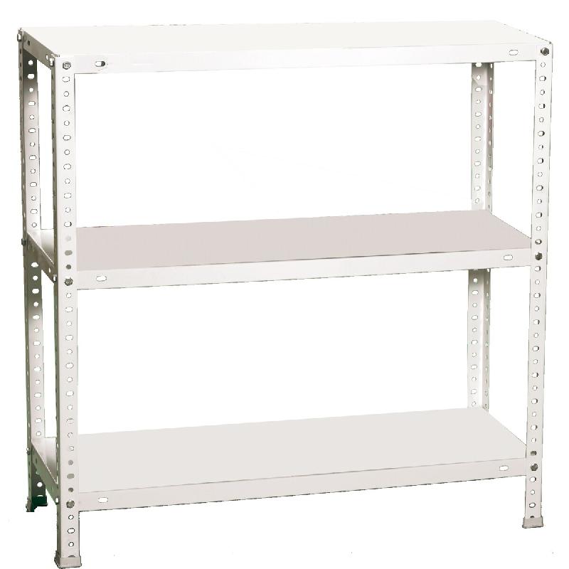 SimonRack Étagère métallique avec vis 1000x800x500 mm, 3 niveaux, point de flexion 100 kg, Blanc - Comfort - métal 8425437084560_0