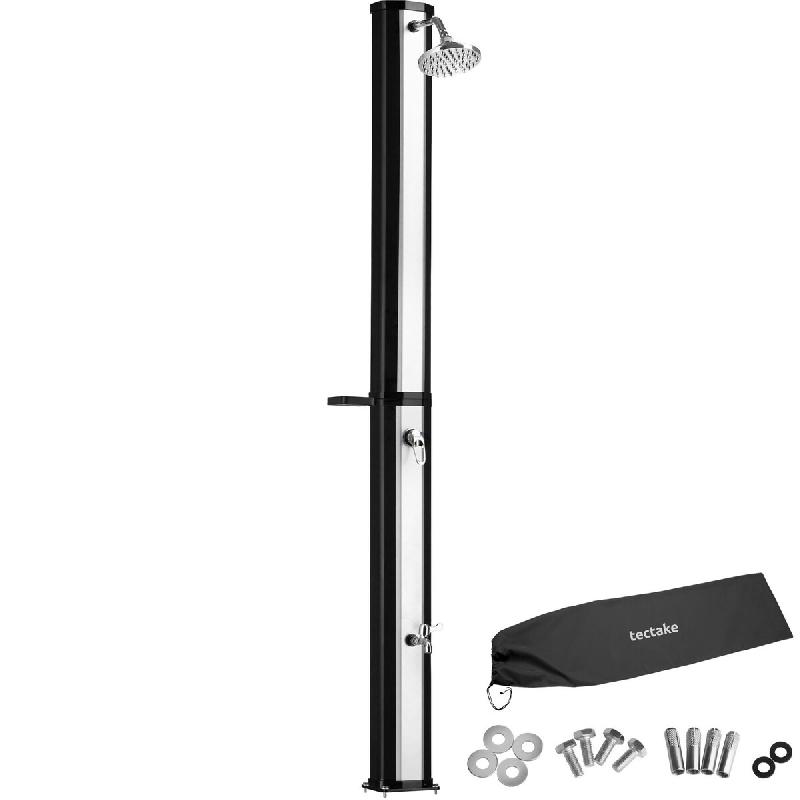 TecTake GmbH tectake Douche solaire Ofanto 35 l - avec housse/tablette noir/gris - multicolore plastique 406587_0