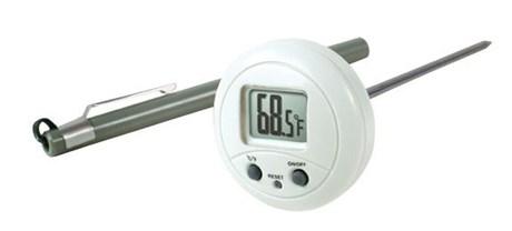 THERMOMÈTRE ÉLECTRONIQUE ROND AVEC SONDE IP67 C