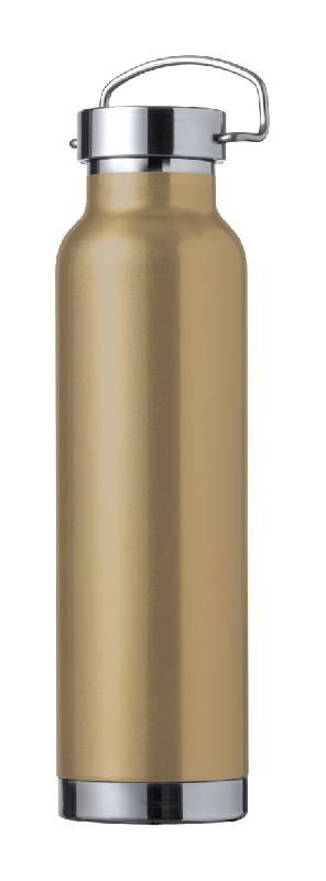 Thermos à double paroi en acier inoxydable - Isolation en cuivre - 650 ml - Doré_0