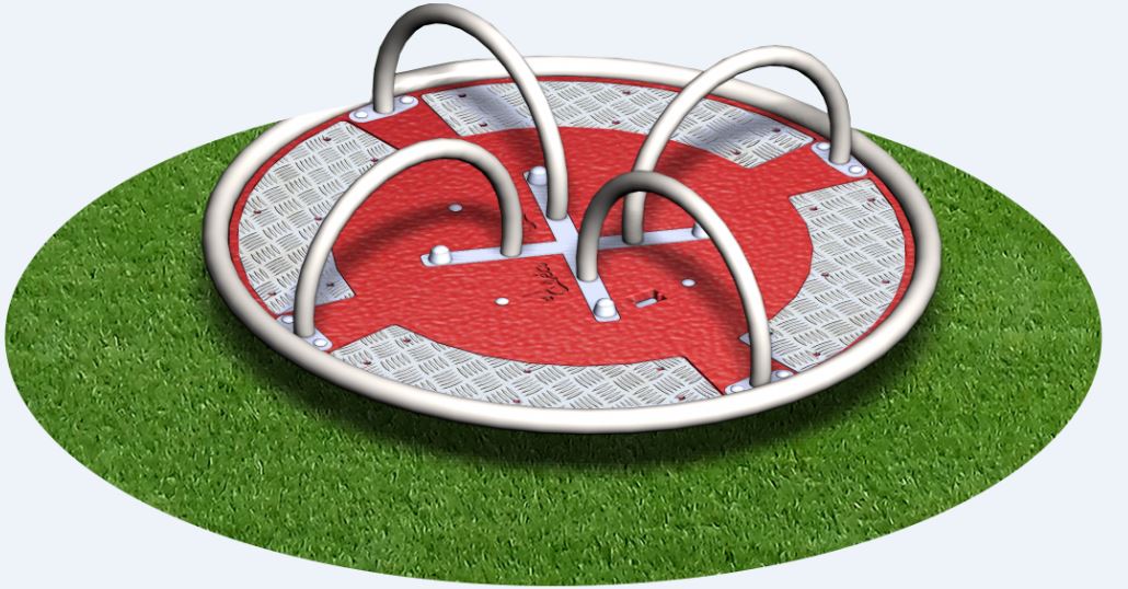 Tourniquet revêtement PE Ø1200 JOK3PE - structures de jeux à thèmes - CREA Équipements - pour enfants de 1 à 6 ans - capacité 4 enfants_0