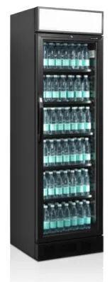 Vitrine réfrigérée noire - 1 porte - 347 litres - Éclairage LED - Porte réversible - Refroidissement par ventilateur_0