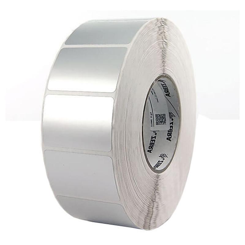 Étiquette argentée Zebra 50x25_0