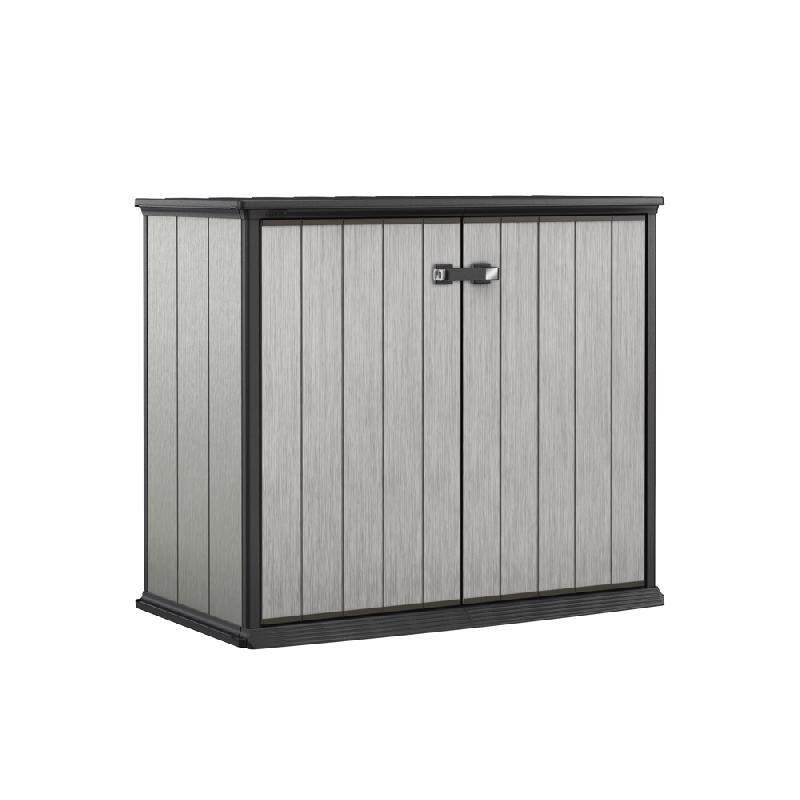 Armoire basse en résine Brossium - 1000L - 138 x 80,5 x 170 cm - Gris_0