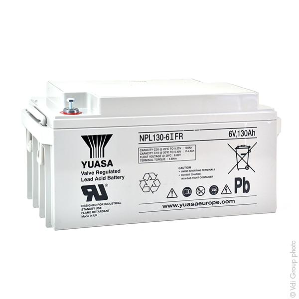 BATTERIE PLOMB AGM YUASA NPL130-6IFR 6V 130AH M6-F_0