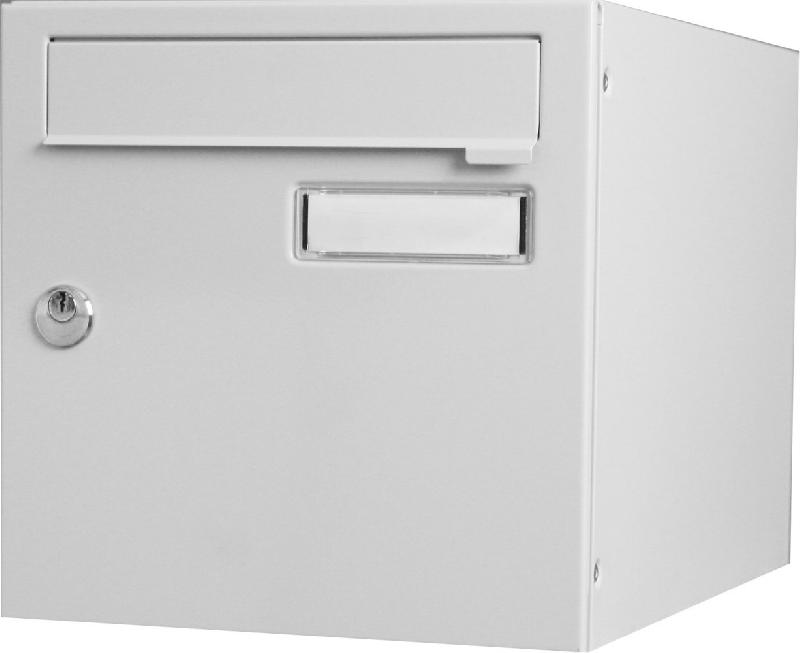 Boîte aux lettres normalisée 2 portes extérieur RENZ - acier gris brillant - antieffraction et homologuée La Poste_0