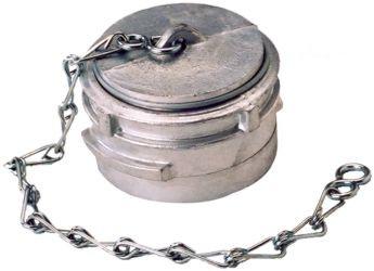 Bouchon en inox avec verrou et chaînette - Ø 20 mm - Pour demi-raccord symétrique_0