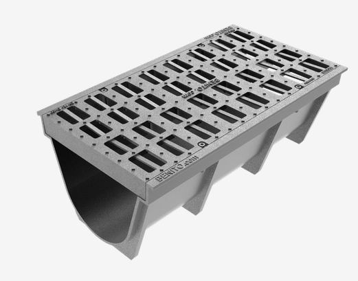Caniveau canal RC50 - grille Tango D4 - conforme EN-1433 - trafic moyen jusqu'à TMJ 20 000_0