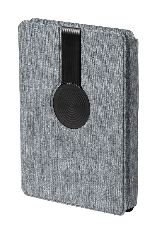 Carnet de notes chargeur sans fil - 5000 mAh - Polyester 300D RPET - Compatible Apple Watch® et iPhone® 12+_0
