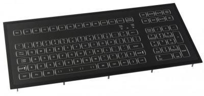 Clavier marine IEC-60945 étro-éclairé encastrable IP67 USB Russe - Référence: KSM103B0007-W-MC1_0