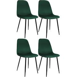 CLP Chaise de salle à manger Maryam Vert/Velours - vert textile 327433_0