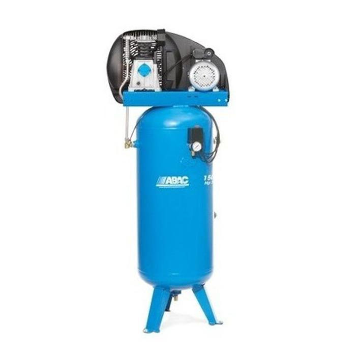 Compresseur à piston vertical 150 litres - 3 CV ABAC - bi-cylindre, cylindre fonte, alimentation 230V mono_0