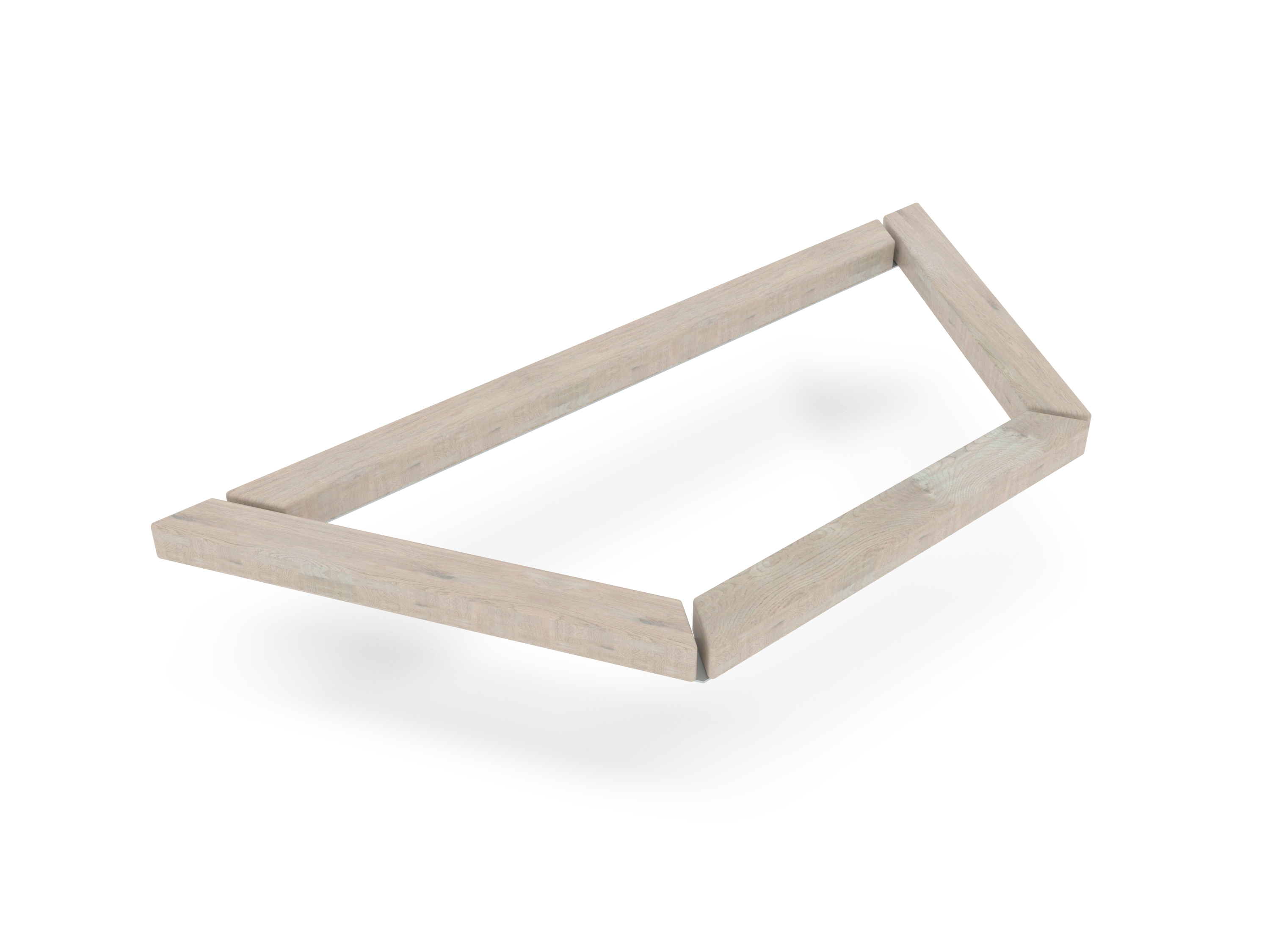 Demi-cadres en bois pour mobilier urbain - Rosenlund Wooden Frame réf 8098594 - Hags - forme demi-hexagone - pin durable_0
