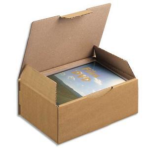 Boïte postale en kraft havane simple cannelure - dimensions : 20 x 14 x 7,5 cm_0