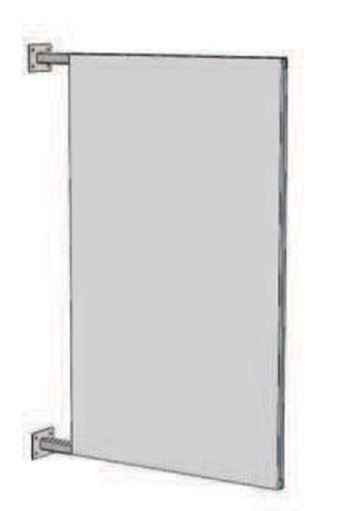 Enseigne drapeau sur potence pour extérieur - direct signaletique - h 500 x l 500 mm_0