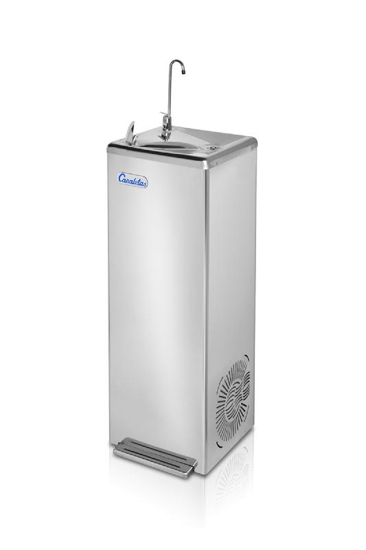 Fontaine à eau réseau - Canaletas Série 6 - acier inoxydable, robuste et durable_0