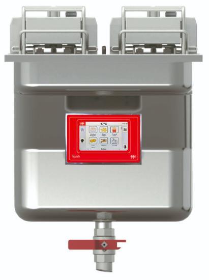 Friteuse électrique encastrable avec filtration d'huile et écran à cuve simple 20 l - 398x630x809 mm - TD-412-H31-G0_0