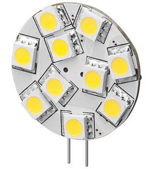 Ampoule LED G4 - 6 LEDs horizontales - 10-30VDC - 1,5W - 107lm - Blanc Froid_0