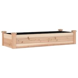 Helloshop26 - Jardinière bac lit surélevé plantes fleurs terrasse jardin de jardin doublure 120 x 45 x 25 cm bois massif sapin 02_0039834 - 3000218_0