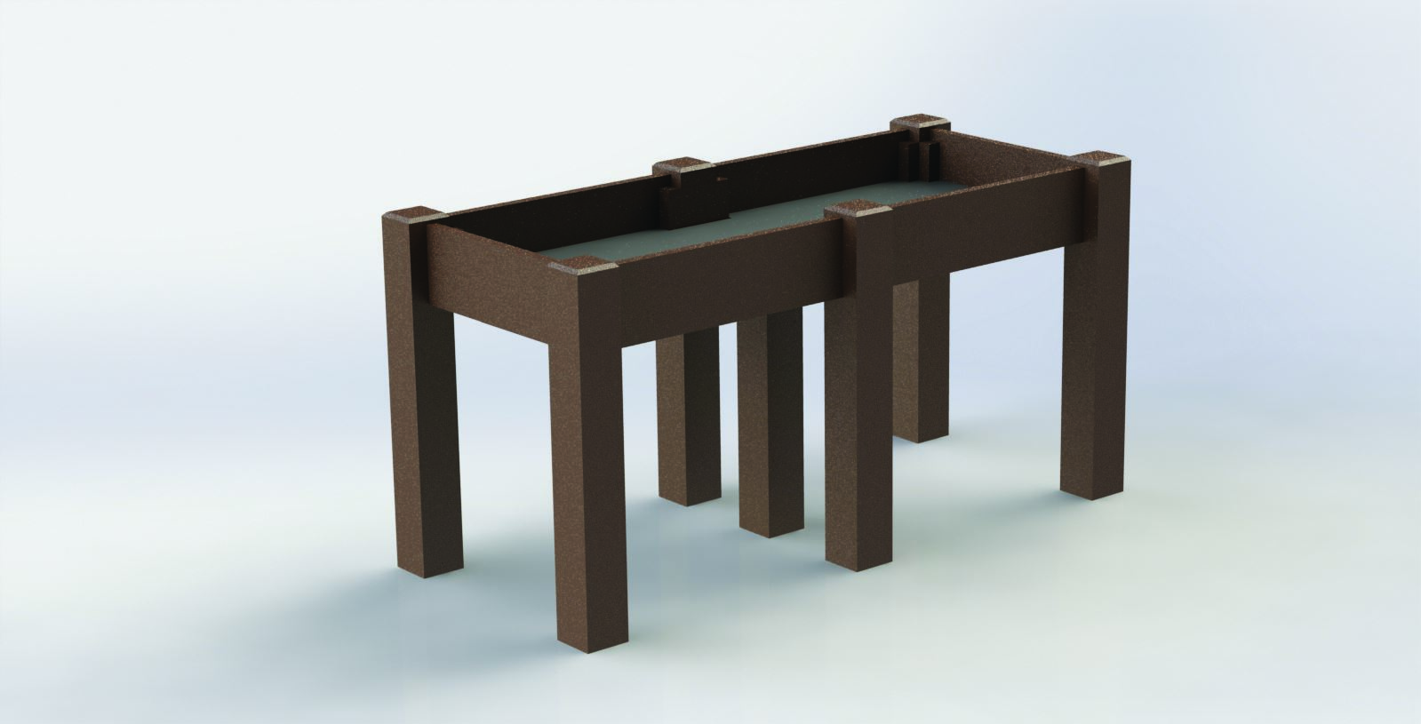 Jardinière PMR en plastique recyclé - Largeur 800 mm - Longueur 1800 mm - Coloris brun ou gris_0