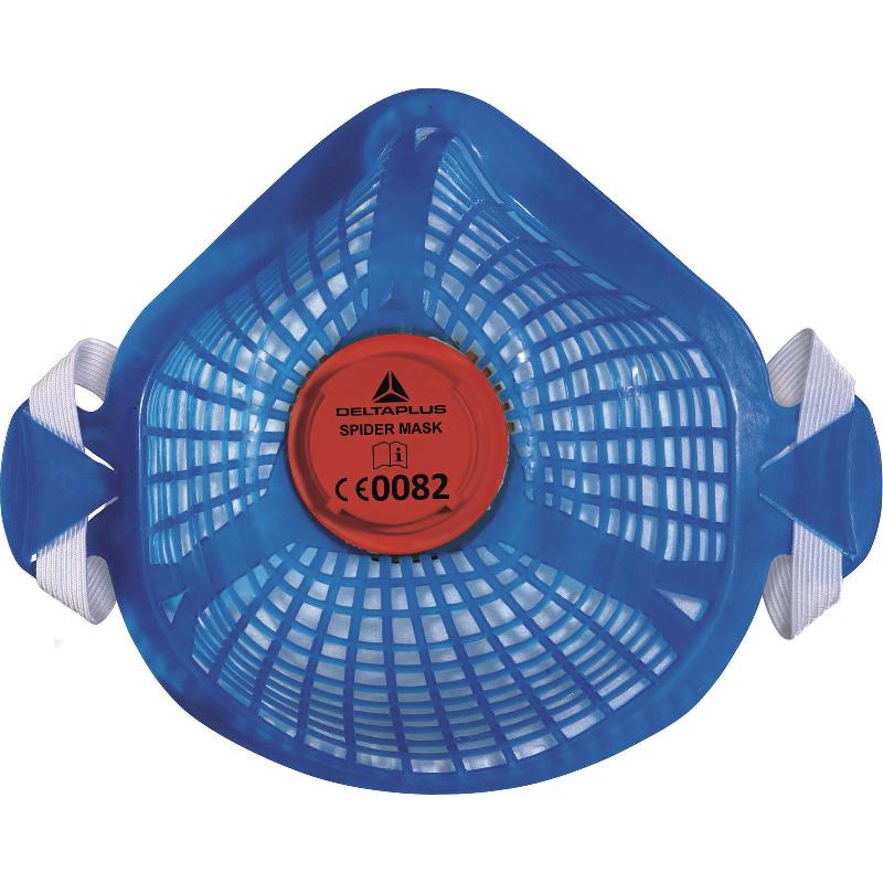 Lot d'1 coque TPE réutilisable + 5 pièces faciales filtrantes FFP3 - Spidermask P315_0