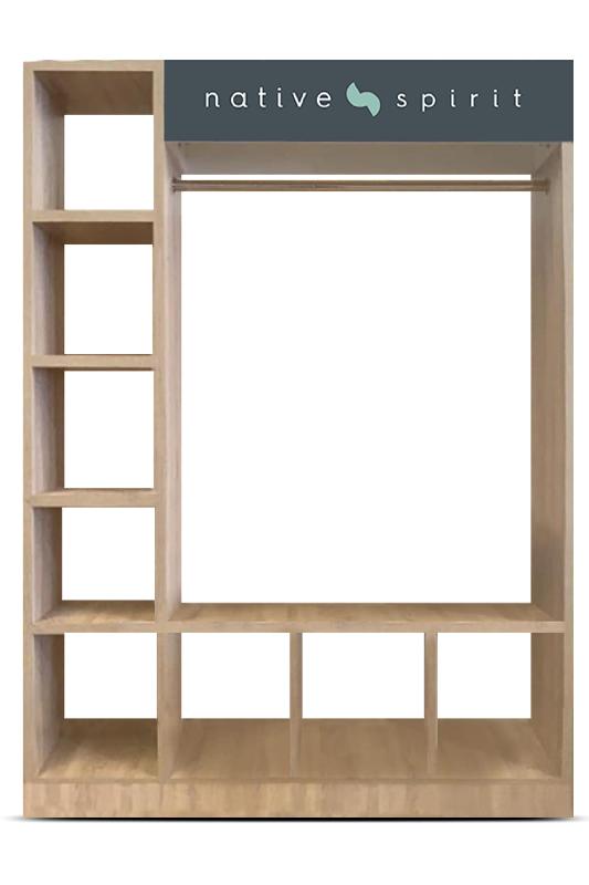 Meuble présentoir Native Spirit Medium - Réf: ZSHOPNS22M - Taille moyenne en bois_0
