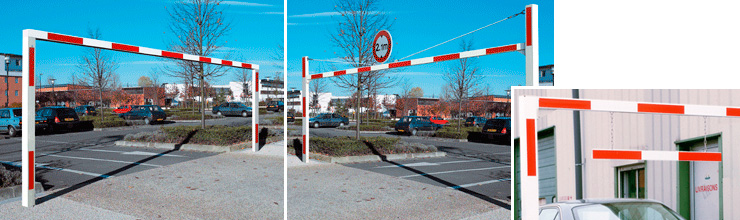 Portique limiteur d'accès fixe 2.1 m - Disponible avec ou sans tirants - Hauteur max. véhicules 2200 mm_0
