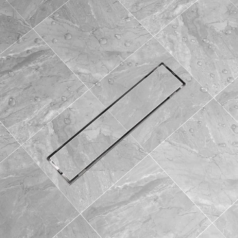 Vidaxl drain de douche linéaire 530 x 140 mm acier inoxydable 142171_0