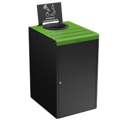 ALITRI - Meuble de tri restaurant collectif ado 90L vert - 55790 - ROSSIGNOL - vert acier 55790_0