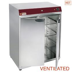 Armoire chauffante ventilée 2 portes - GEMMA120/V - Capacité 120 assiettes - Acier inoxydable - Thermostat jusqu'à 130°C_0