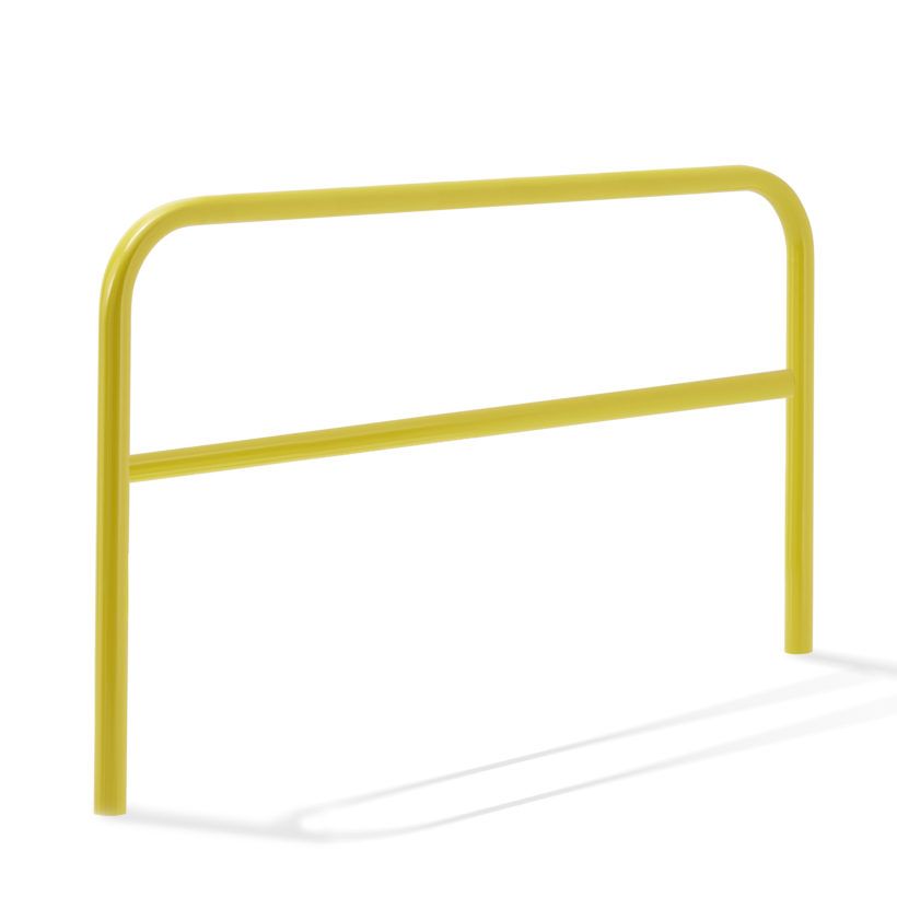 Barrière urbaine B352zj - Mottez - à sceller - jaune - 1,20m de hauteur - longueur 2,00m_0