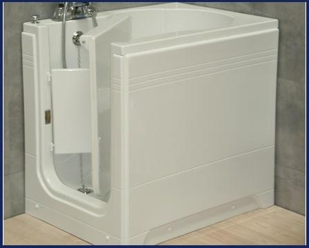 Baignoire à porte Cancun - compacte, large porte d'accès et revêtement antidérapant_0