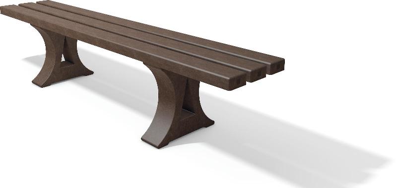 Banquette en plastique recyclé 150 cm - Canetti - mobilier urbain robuste et élégant_0