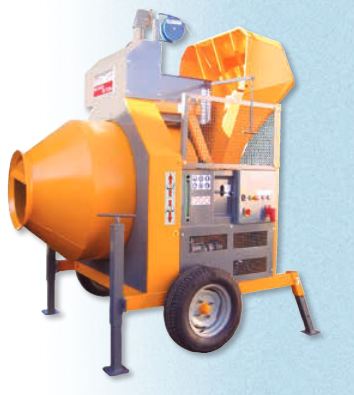 Bétonnières à chargeur RB 400 H - Cuve 400L - Versions électrique ou diesel - Avec ou sans pelle tractée_0