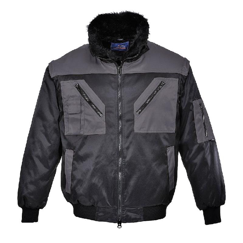 Blouson pilote bicolore - marine / XXXL_0