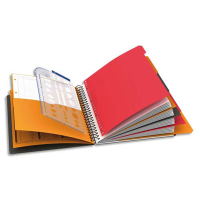 CAHIER OXFORD MANAGERBOOK - RELIURE SPIRALES - A4+ - 160 PAGES PERFOREES - SPECIAL PROJETS