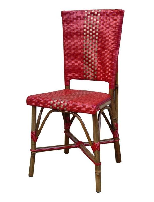 Chaise Nido - Châssis en rotin véritable noyer ou naturel - Tressage PVC couleur au choix_0