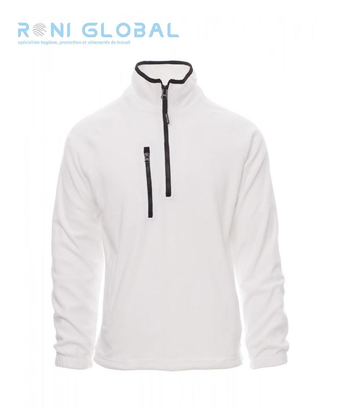 Veste polaire à demi-zip de 8 mm - DOLOMITI+ PAYPER - polyester noir avec manches raglan et multiples poches zippées_0