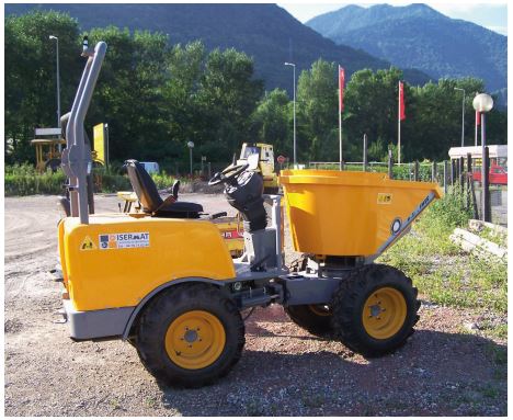 Dumper girabenne 600 l, charge utile 1200kg utilisé pour le transport et évacuation des matériaux - disponible en location_0