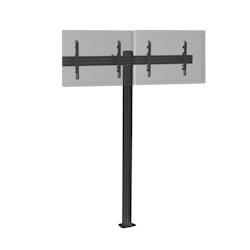 KIMEX Support TV sur pied - 2 écrans 50'' - 55'' Hauteur 240cm à visser noir - noir 3700685426023_0