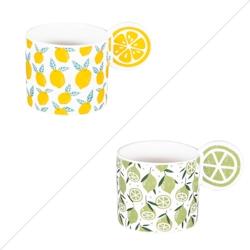 Mug Lemon 35 cl x2 -  Décoré Rond Porcelaine Table Passion 14.5x9 cm - multicolore porcelaine 3106232390210_0