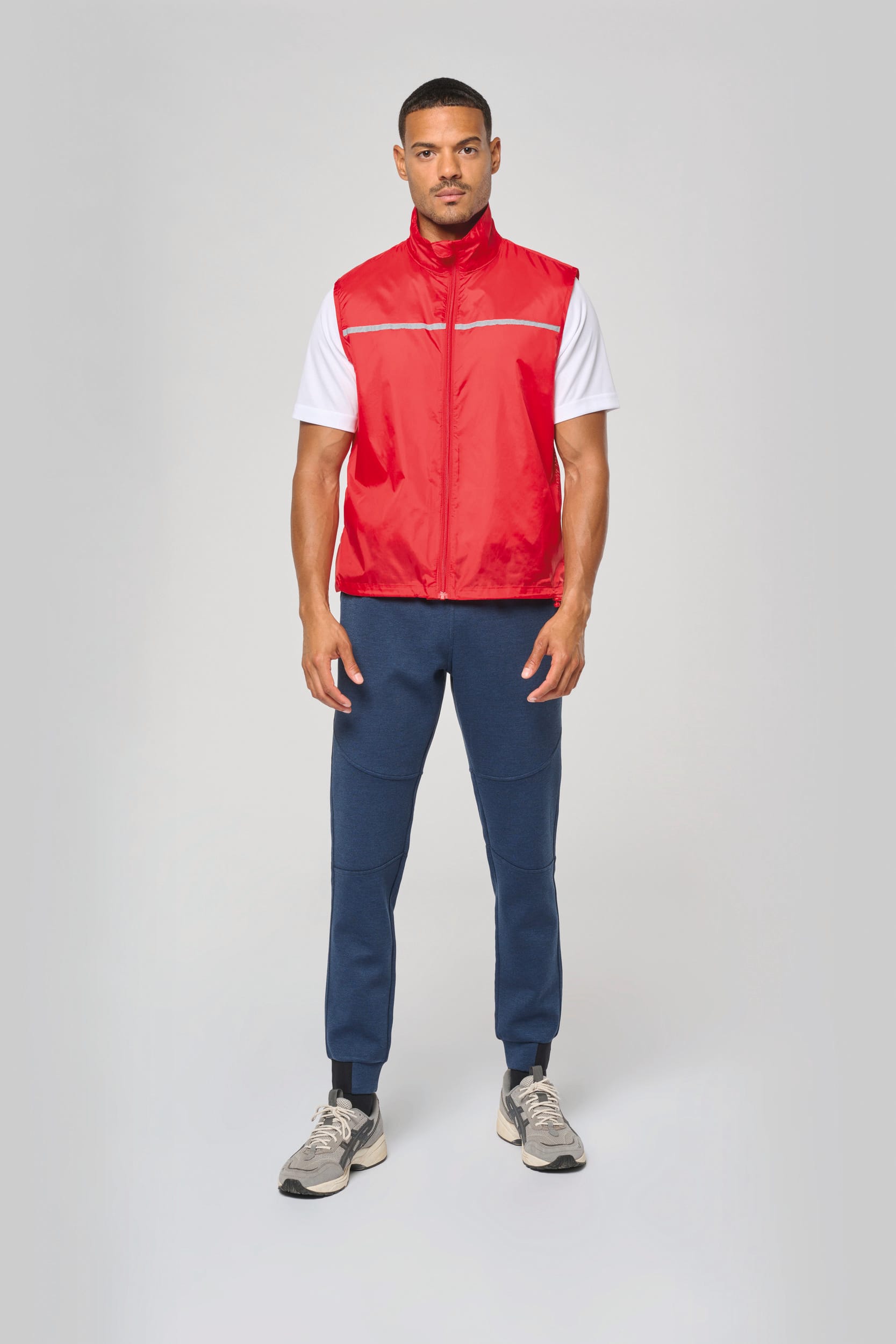 Runner - gilet d'entraînement unisexe avec dos en filet et bandes auto-réfléchissantes - Réf: PA234_0