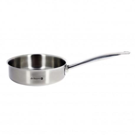 Sauteuse bord droit à queue sans couvercle en inox - Prim'Appety De Buyer - acier inoxydable AISI 304, compatible induction, plusieurs dimensions_0