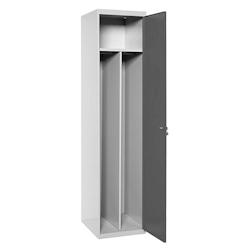 SimonRack Cassier métallique démonté 1 porte INITIAL et comprenant une cloison intérieure GRIS/ANTHRACITE 1800x500x500 mm (haut x largeur x profon_0