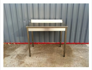 Table adossée inox sans étagère 1000x700x850/900mm_0